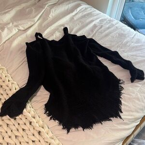 Signature8 Black Off-the-Shoulder Sweater